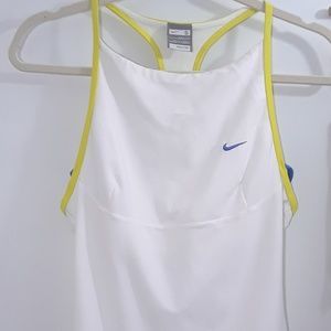 Nike Tank top dri fit Tennis white yellow small